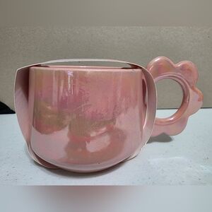 Floral Handle Pink Mug